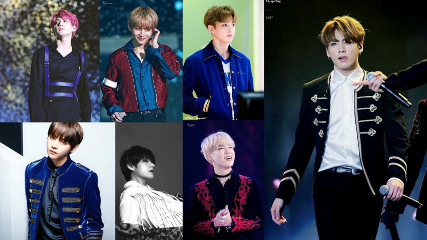 The HQ Original Photo Wallpaper Collage of K-Pop Boy Group BTS