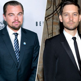 Guys' Night Out Of Leonardo DiCaprio and Tobey Maguire