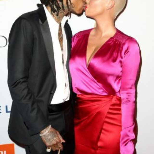 Red-Carpet Kiss Of Amber Rose And Wiz Khalifa