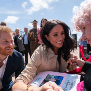 Prince Harry and Meghan Markle congratulate their most devoted fan with her 99th birthday