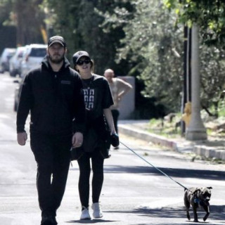 Chris Pratt and his wife went out to walk the dog