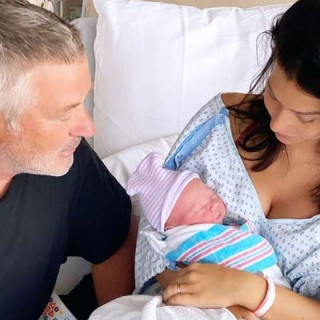 Alec Baldwin, 62, showed off his newborn son