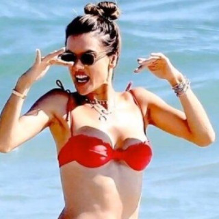 Brazilian supermodel Alessandra Ambrosio has published a new spectacular photo from the beach 