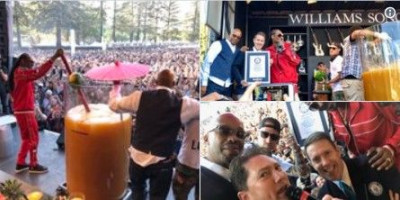 Snoop Dogg cooked a giant cocktail and set a record
