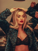 Sexy Rita Ora has a photoshoot in a lace bra  