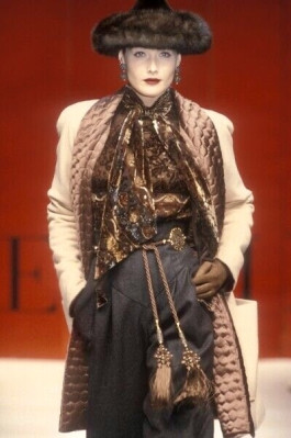 Carla Bruni at Valentino Haute Couture Fall Winter 1993 show