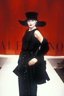 Carla Bruni at Valentino Haute Couture Fall Winter 1993 show