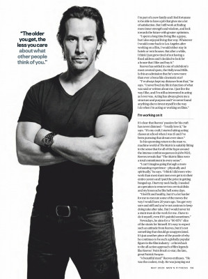 Keanu Reeves for Men's Fitness Magazine Australia May 2020
