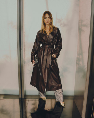 Lily James - Giorgio Armani Fall 2025 Show at Milan Fashion Week 03/02/2025