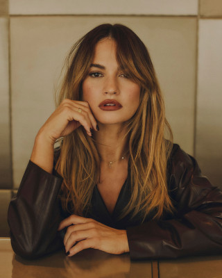 Lily James - Giorgio Armani Fall 2025 Show at Milan Fashion Week 03/02/2025