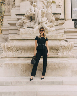 Lily James by Guel Sener for Christian Dior FW 2025-2026 Show at PFW 03/04/2025