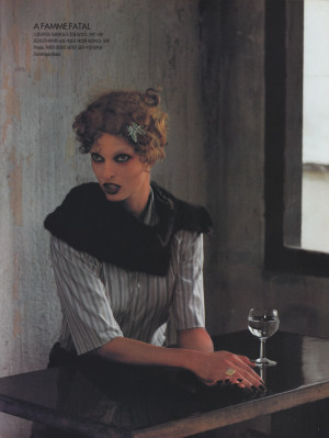 Linda Evangelista for Elle Korea January 2004 by  Julien d'Ys