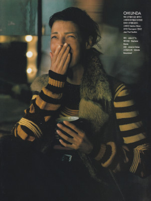 Linda Evangelista for Elle Korea January 2004 by  Julien d'Ys