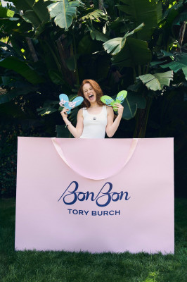 Madelaine Petsch for Tory Burch x BonBon collection summer 2025