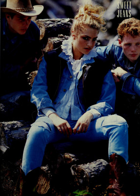 Michaela Bercu for MADEMOISELLE US Dec 1986 by OLIVIERO TOSCANI