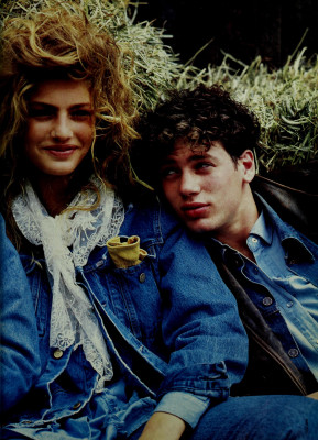 Michaela Bercu for MADEMOISELLE US Dec 1986 by OLIVIERO TOSCANI