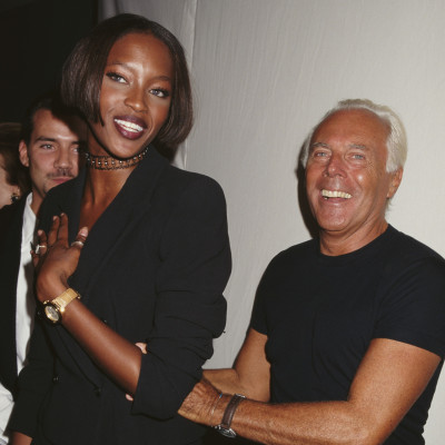 Naomi Campbell and Giorgione Armani