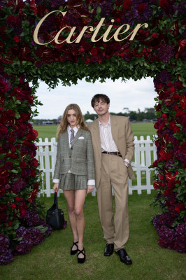 Natalia Dyer at The Cartier Queen's Cup Polo 2025 in Guards Polo Club in Egham