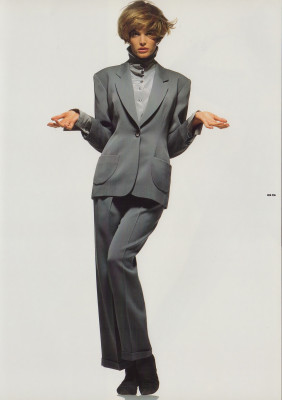 Stephanie Seymour for CRISCA Germany AW 1991-92 catalog by Albert Watson