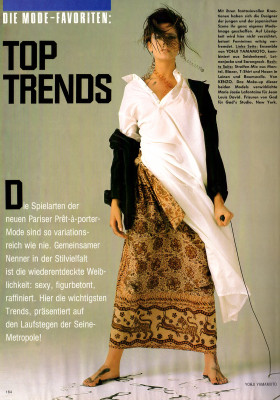 Stephanie Seymour for VOGUE Germany January 1986 by Michel Comte