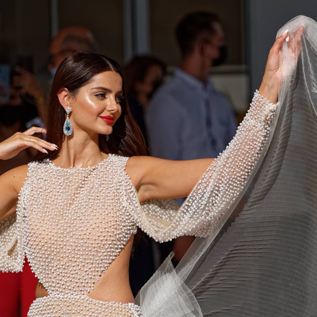 Photo from Mahlagha Jaberi at the premiere of "Aline" during the Cannes Film Festival 