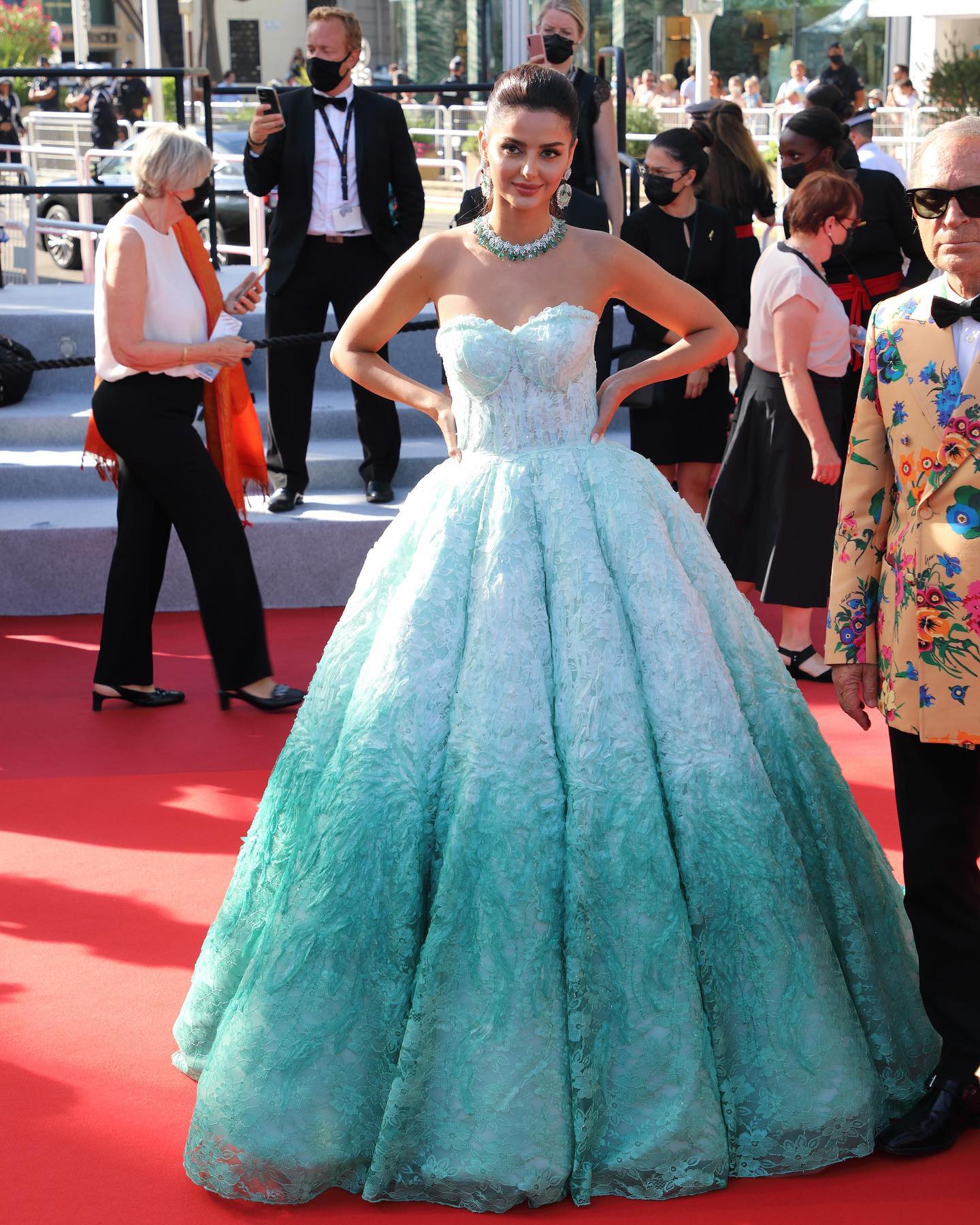 Mahlagha Jaberi at the premiere of "Tre Piani" during the Cannes Film Festival 