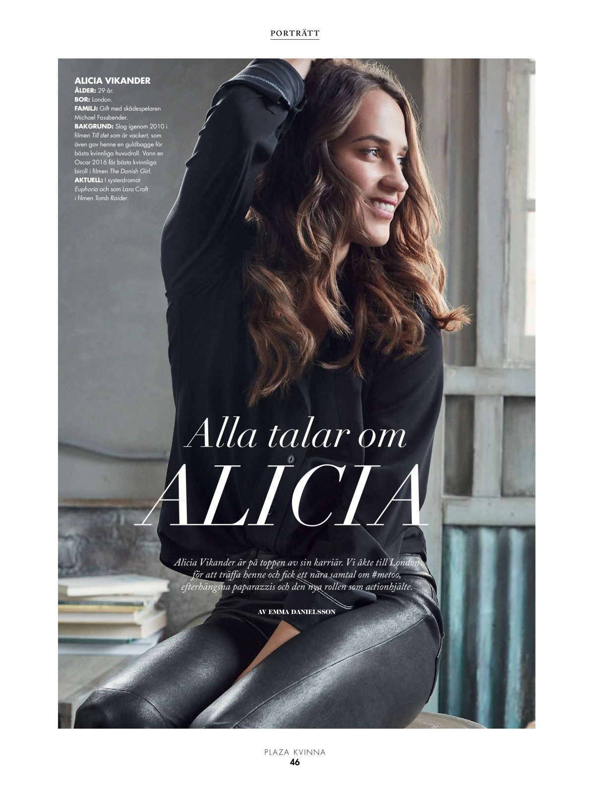 Photo from Alicia Vikander