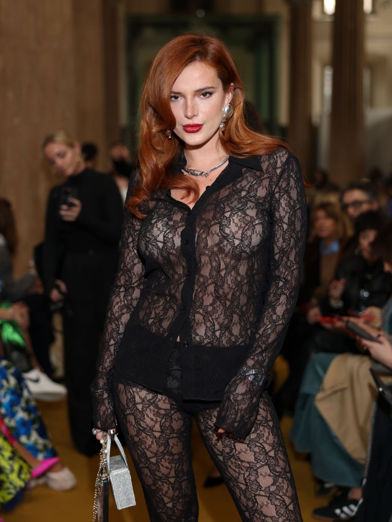 Bella Thorne at Philosophy Di Lorenzo Serafini Fashion Show in Milan 02/24/2023