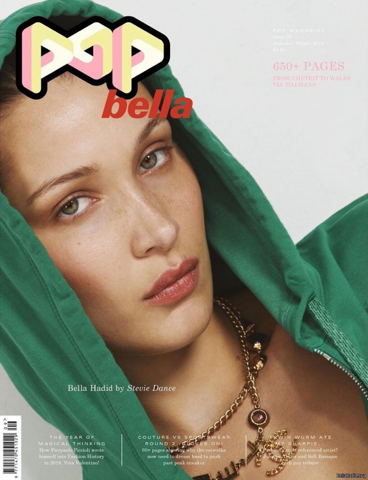 Bella Hadid for Pop Magazine, September 2018