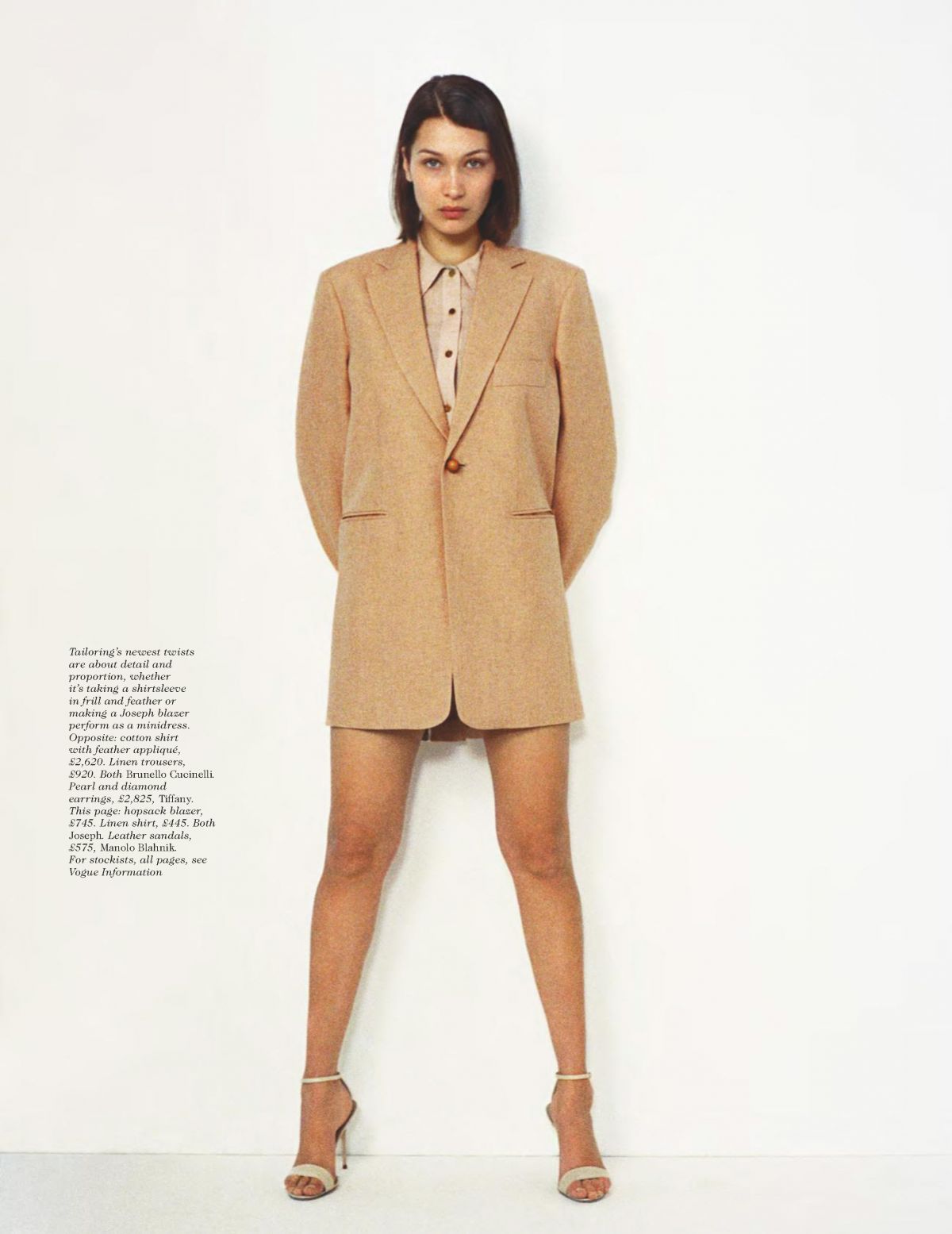 Photo from BELLA HADID in Vogue Magazine, UK January 2018