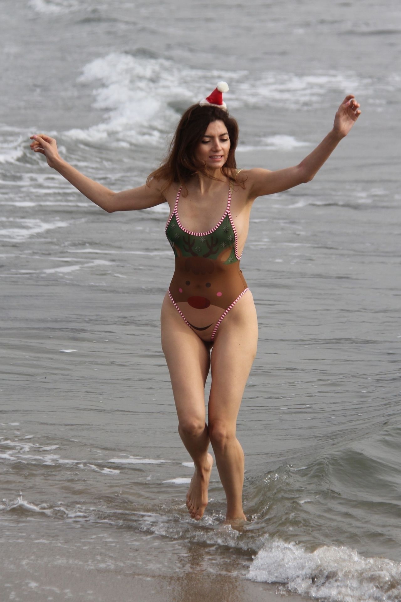 Blanca Blanco in a Swimsuit at the Beach in Malibu