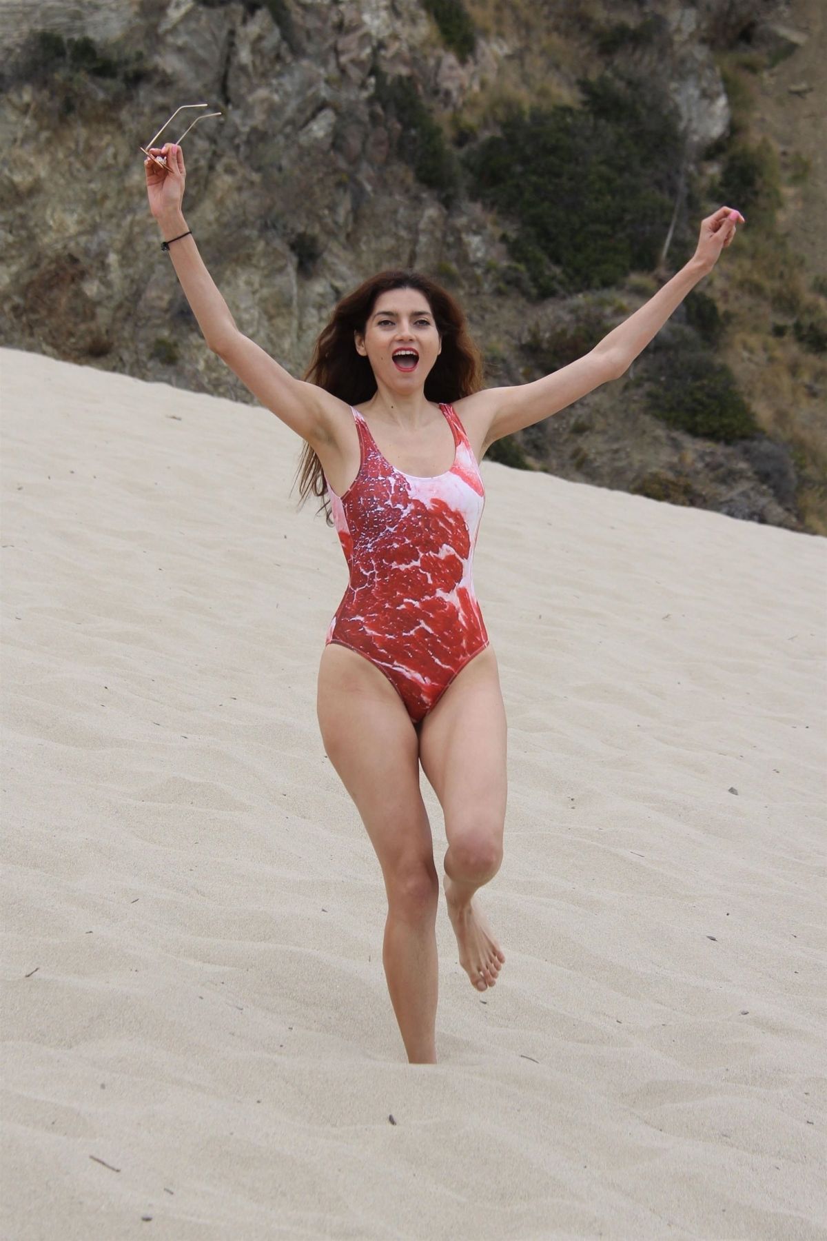 Photo from BLANCA BLANCO in Swimsuit on a Sandy Hill in Malibu 07/03/2018