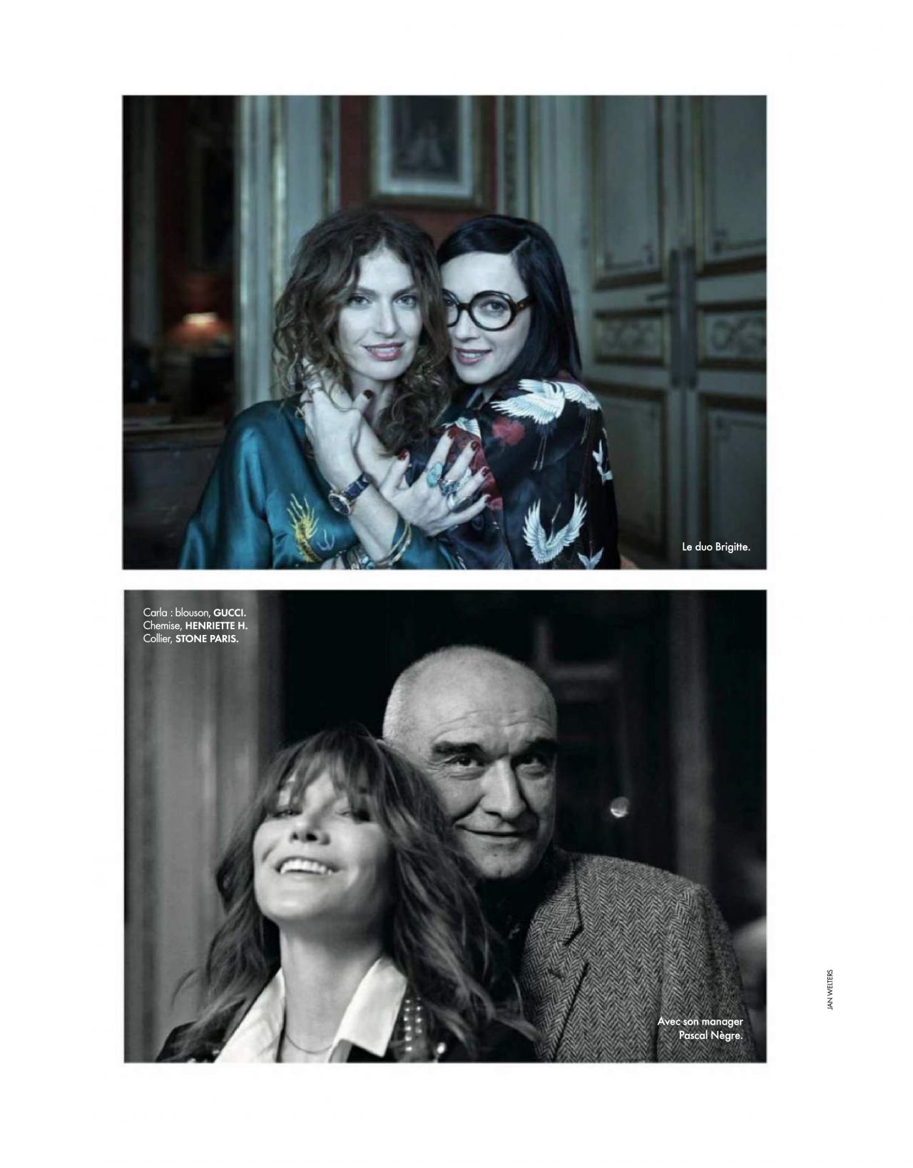 Photo from Carla Bruni in Elle France December 2017