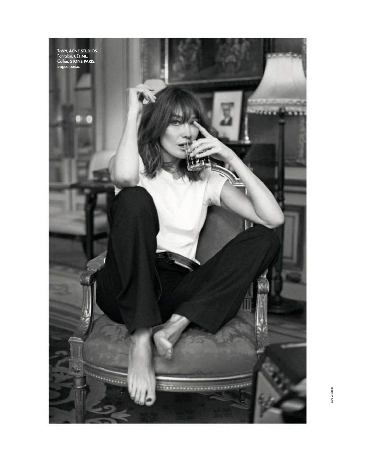 Photo from Carla Bruni in Elle France December 2017