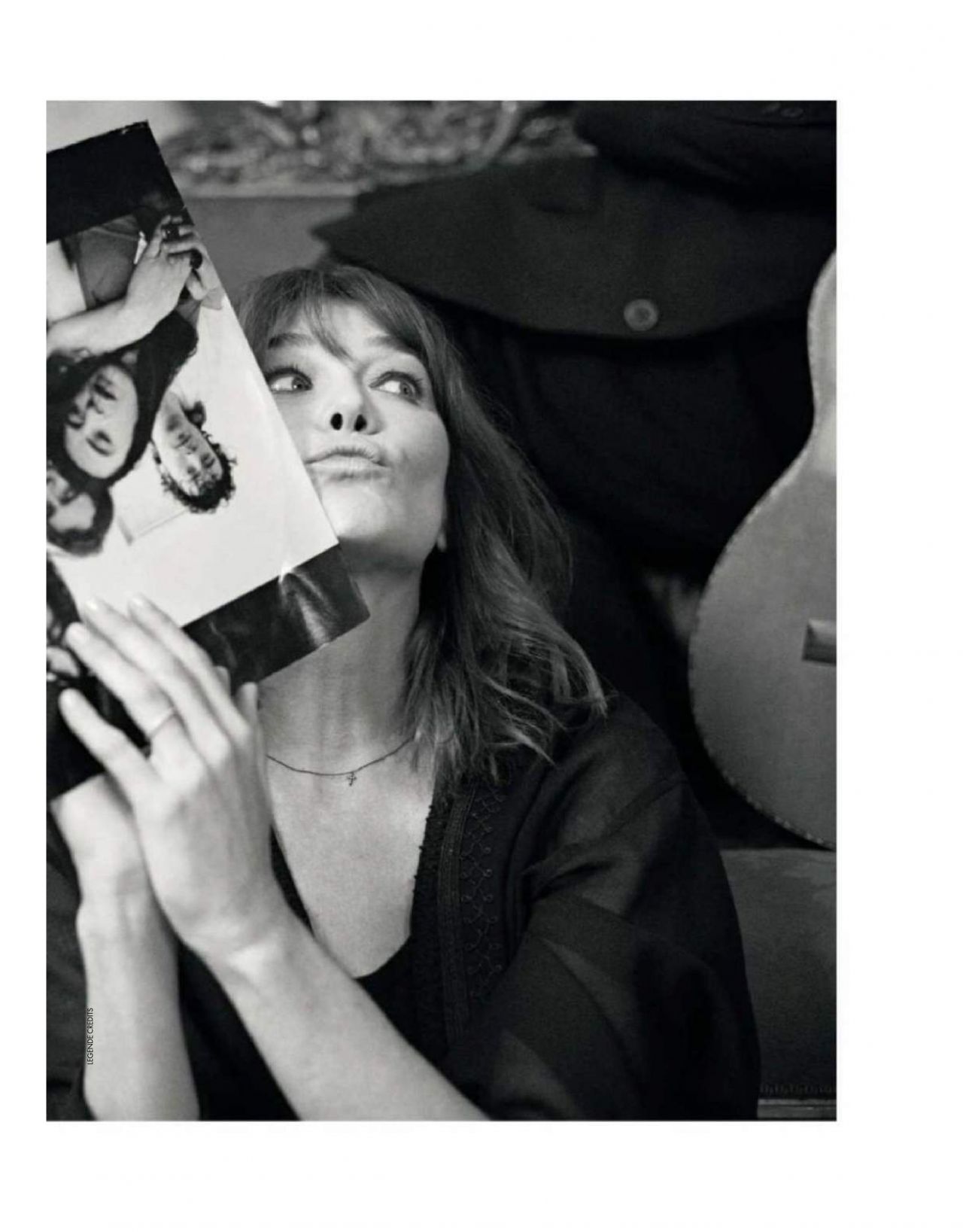 Photo from Carla Bruni in Elle France December 2017