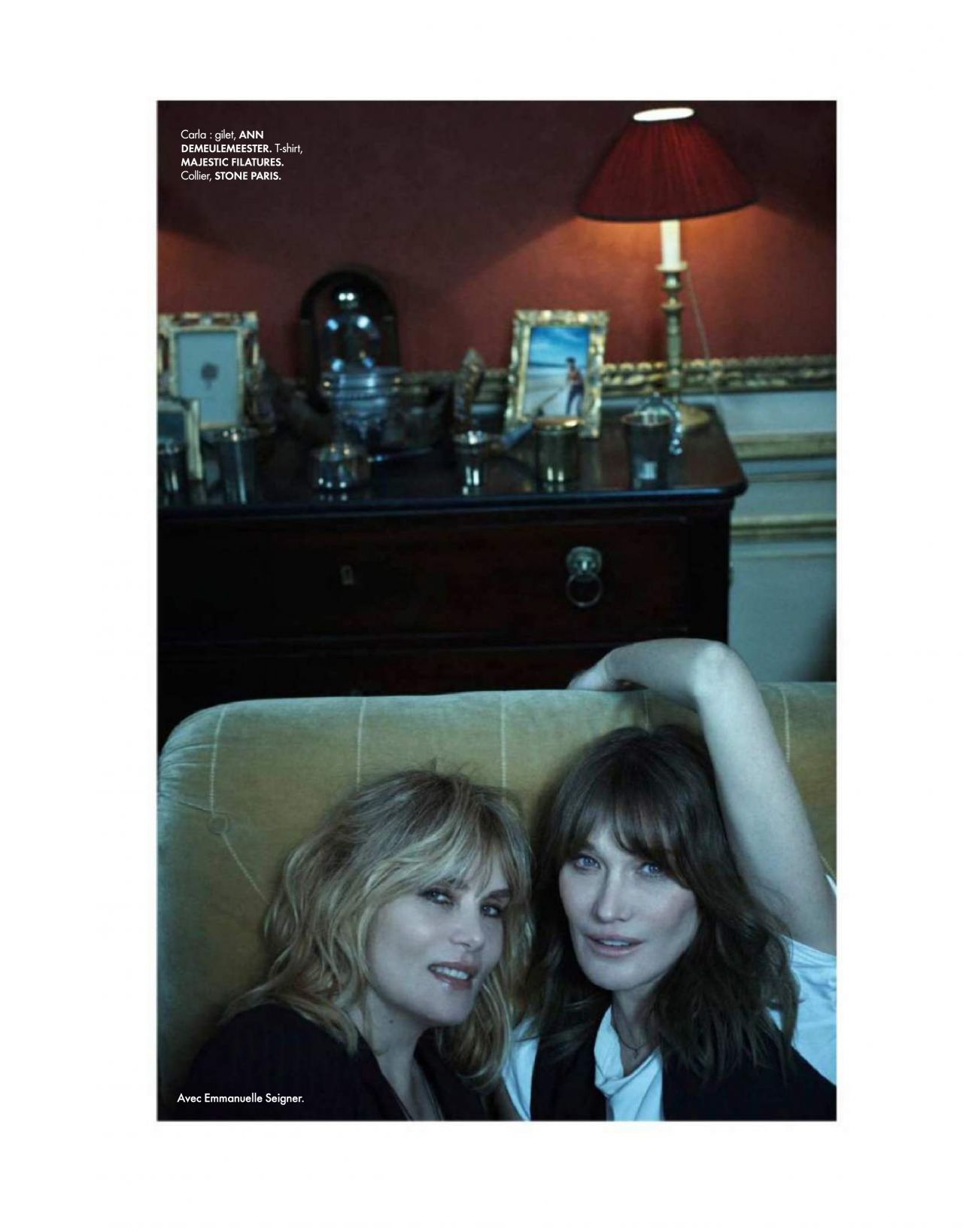 Photo from Carla Bruni in Elle France December 2017