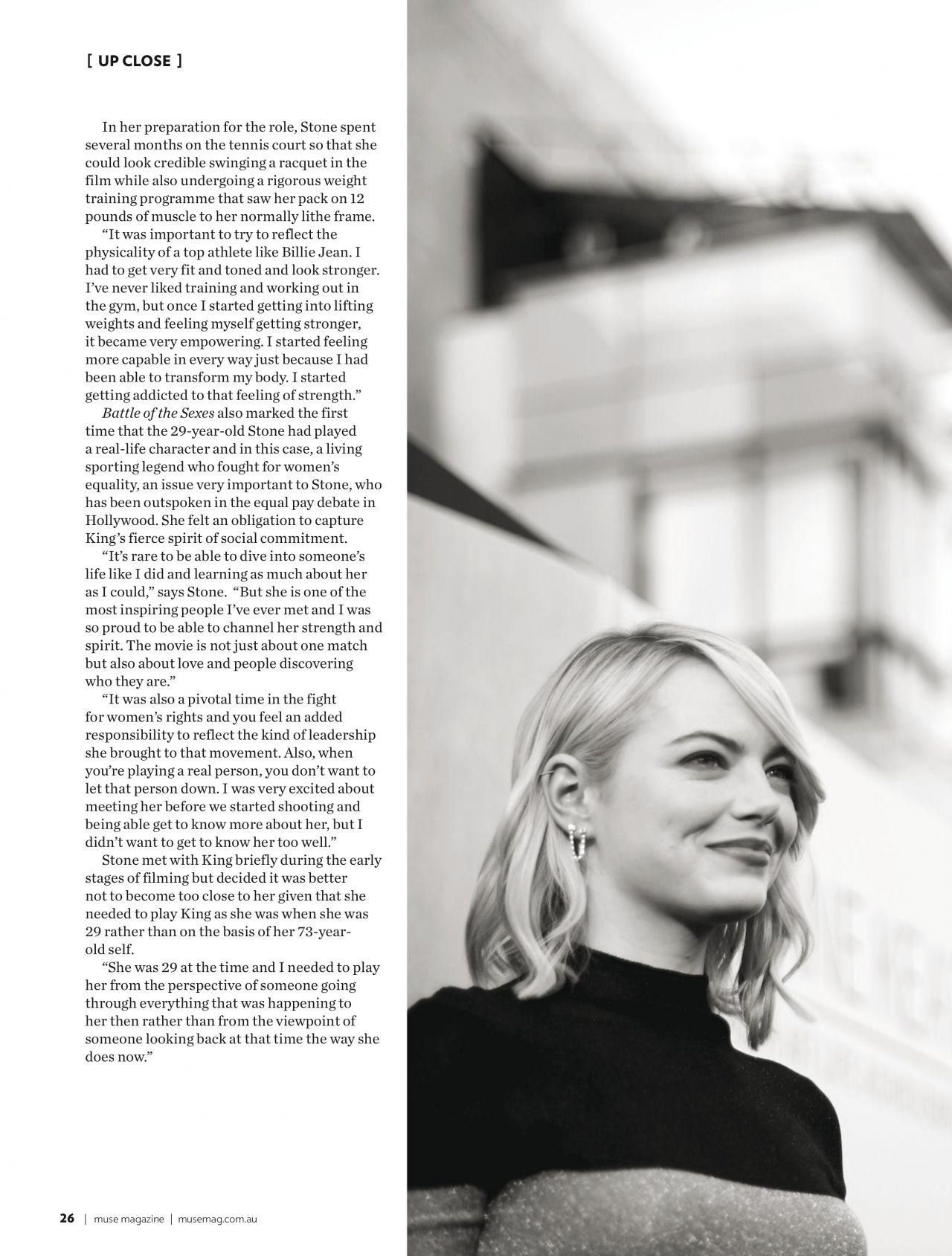 Photo from Emma Stone for Muse Magazine January 2018