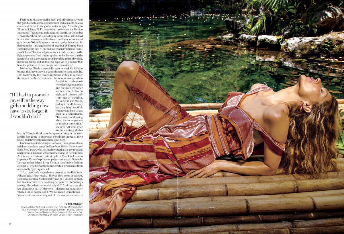 Photo from Gisele Bundchen in Vogue, July 2018