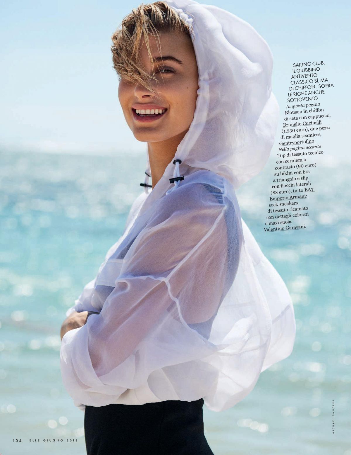 Hailey Baldwin for Elle Magazine, Italy June 2018
