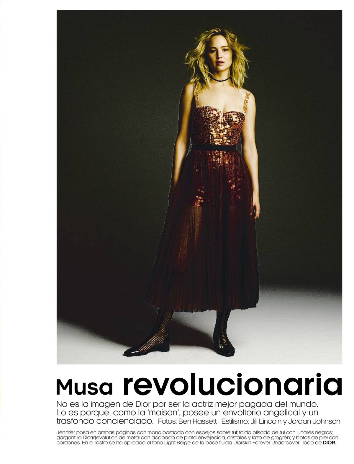 Photo from Jennifer Lawrence in Fashion Arts Magazine, March 2018