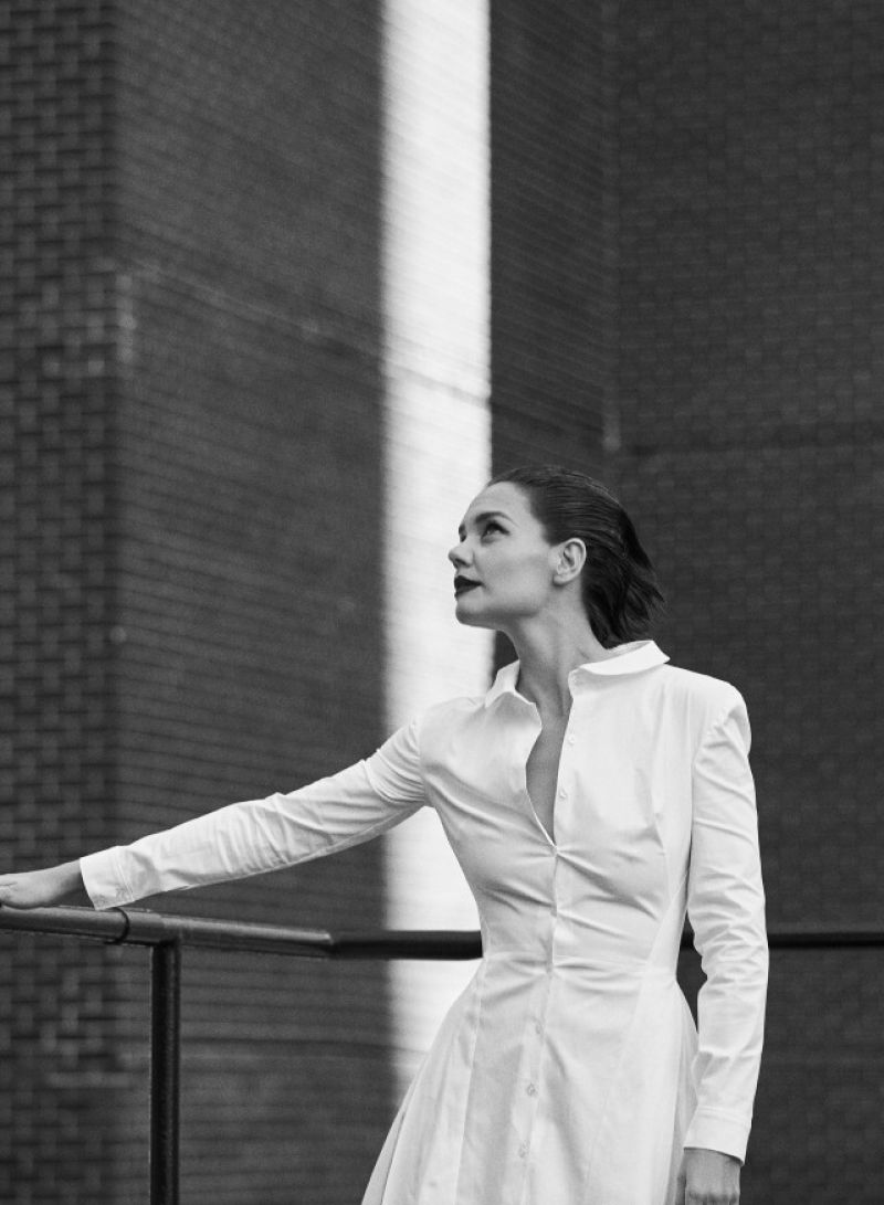 Photo from Katie Holmes for Zac Posen Fall 2018 Ready-to-Wear Collection 2018