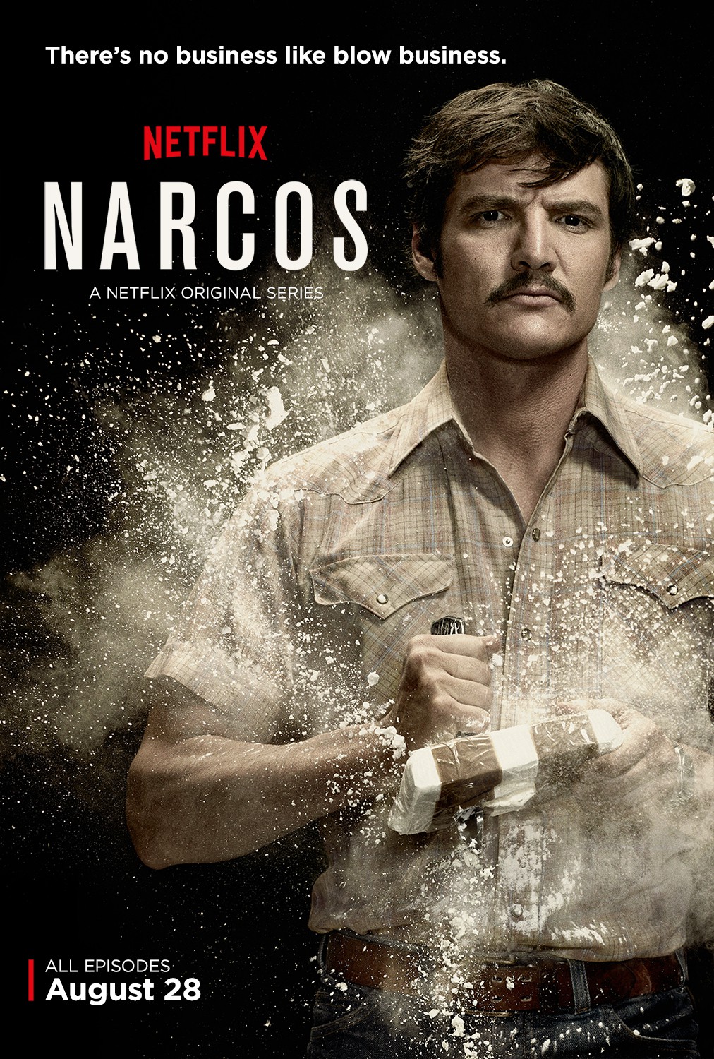 Pedro Pascal production stills from Narcos plus a few childhood photos of him