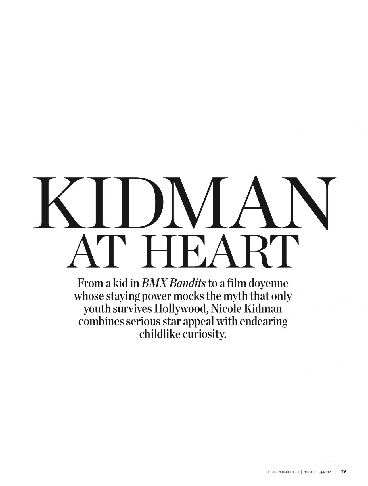 Photo from Nicole Kidman for Muse Magazine January 2018
