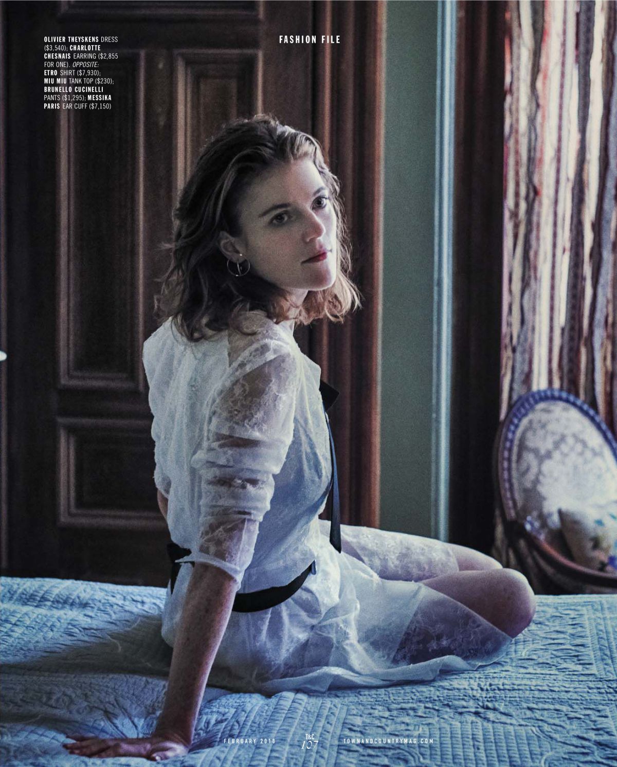 Photo from Rose Leslie in Town & Country Magazine February 2018