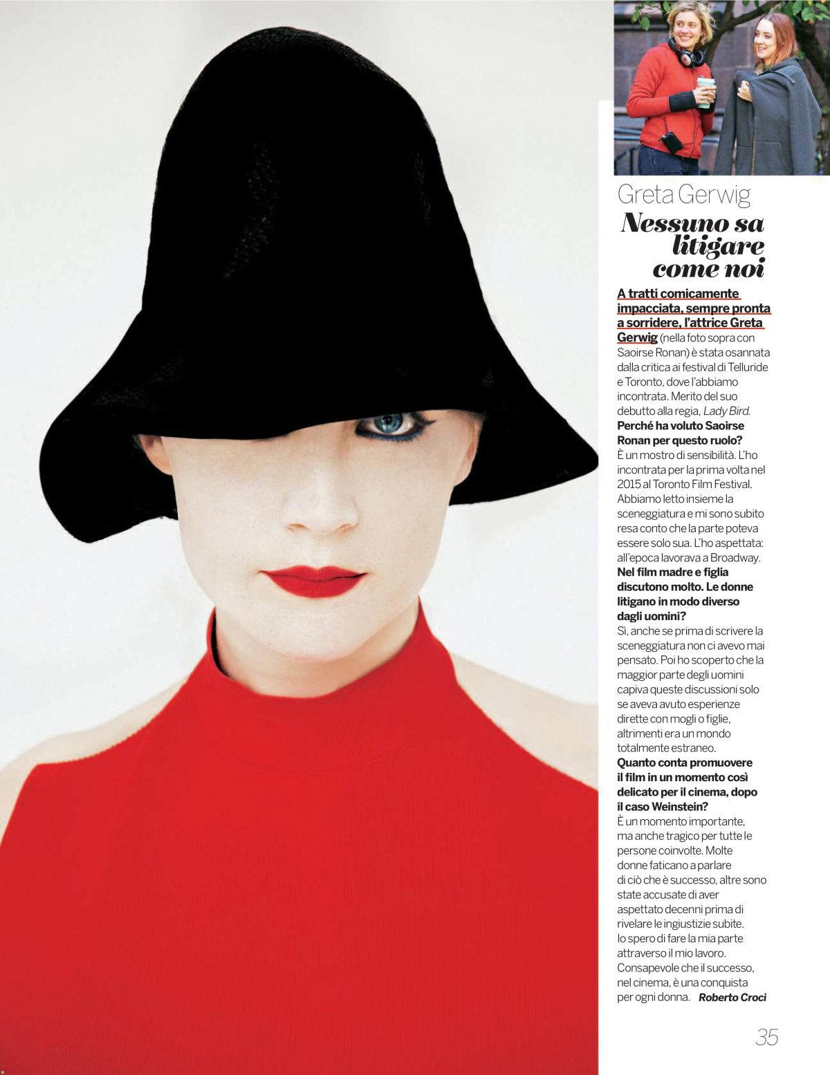 Saoirse Ronan in Gioia Magazine, January 2018
