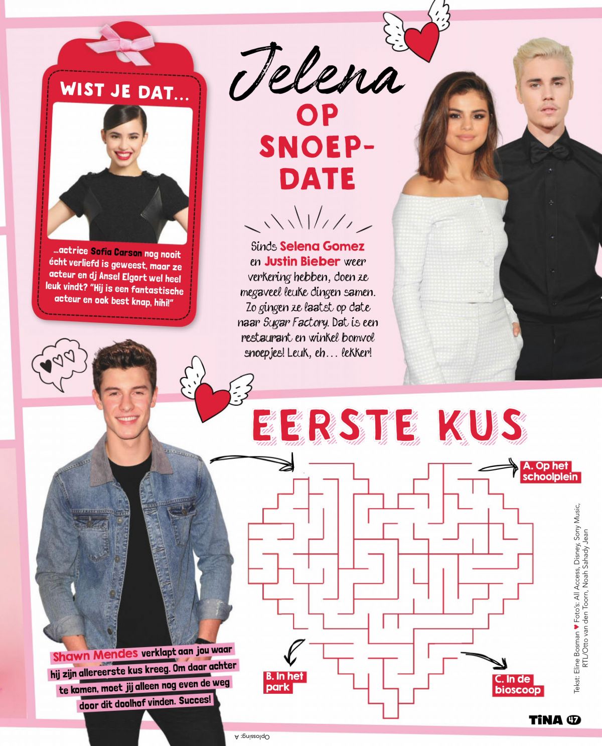 Photo from Selena Gomez in Tina Magazine, Netherlands January 2018