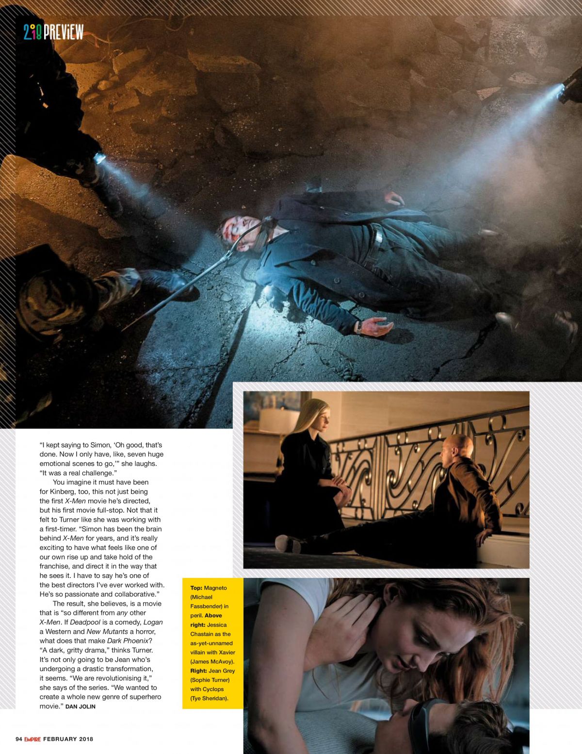 Photo from Sophie Turner in Empire Magazine UK February 2018