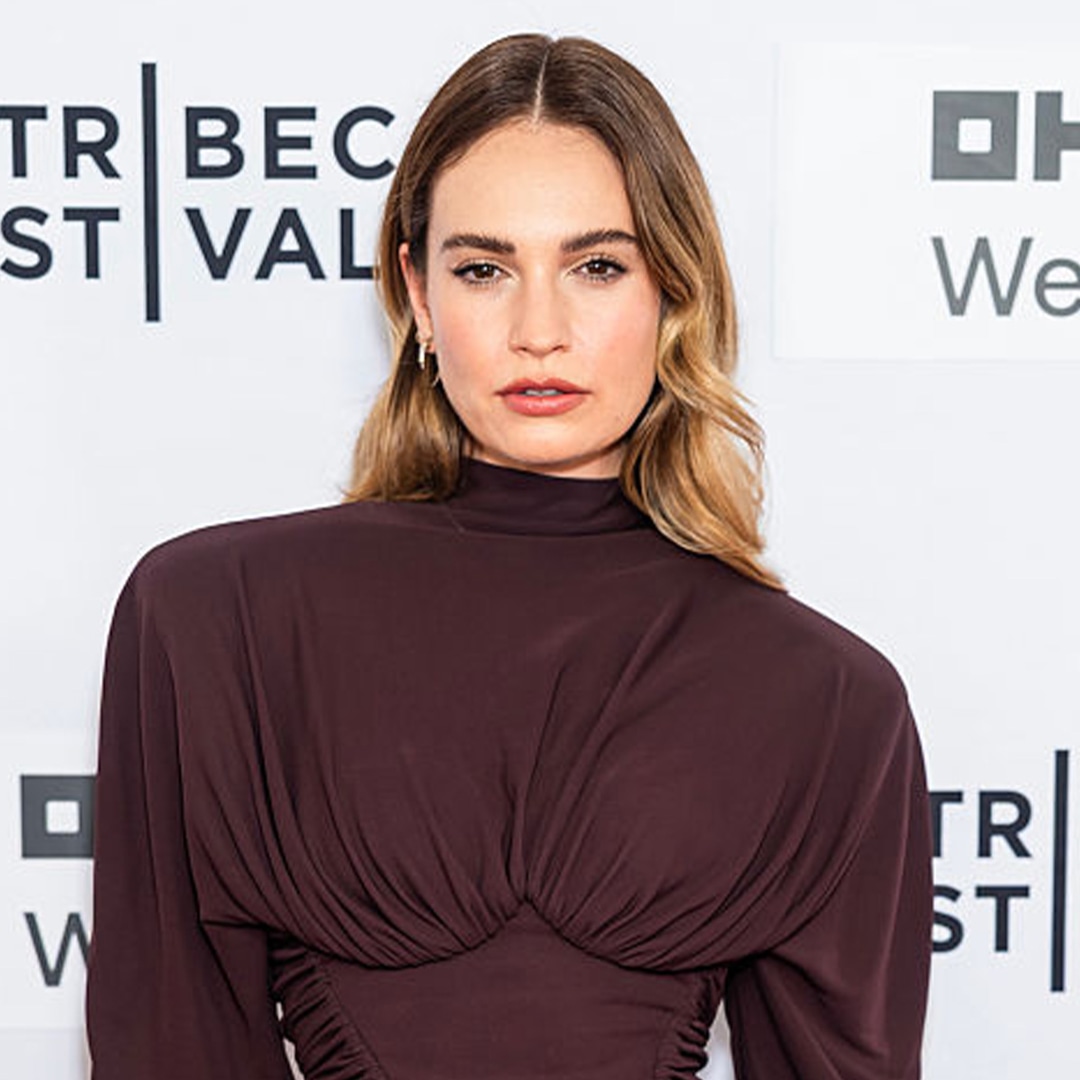 Lily James Astonishes Fans with Bold Dark Blue Hair Makeover