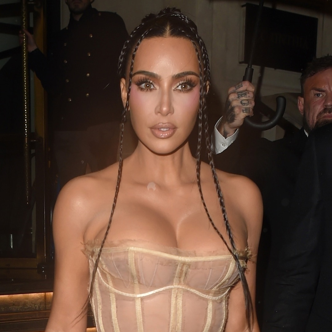 Kim Kardashian Shines in Transparent Corset After 45th Birthday Festivities